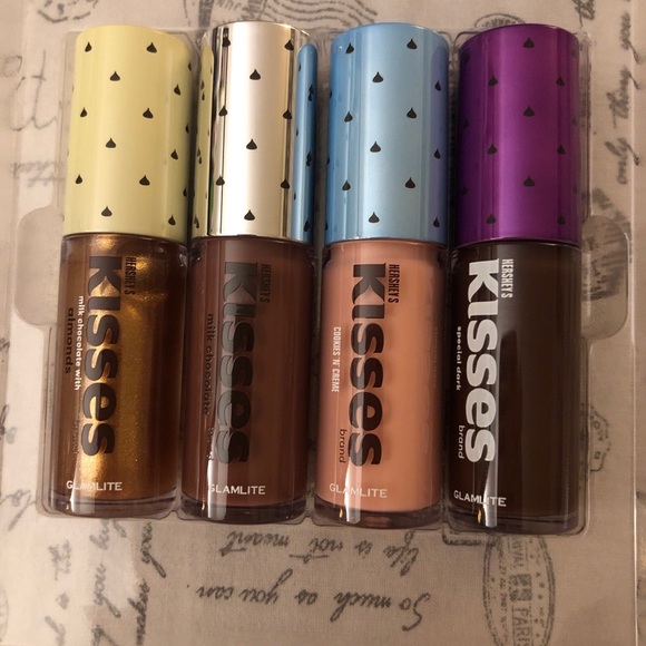 Glamlite x Hershey’s Kisses 4PC Lip Gloss Set NIB - Picture 2 of 11